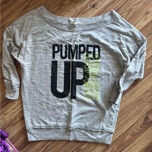 Gray Zumba off the shoulder